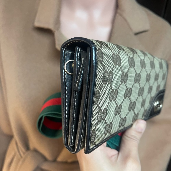 Authenticc Gucci vintage GG canvas long wallet 204836.0959 (B1022) - Picture 4 of 15